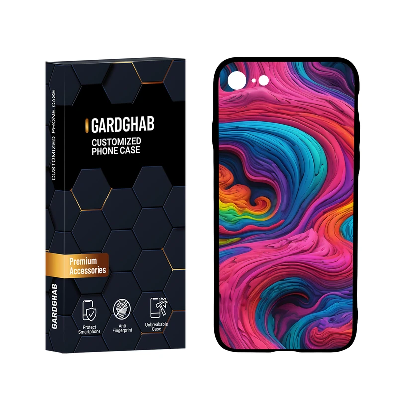  کاور گارد قاب مدل پشت گلس ساده مناسب برای گوشی موبایل اپل iPhone 7 / 8 / SE 2020 / SE 2022