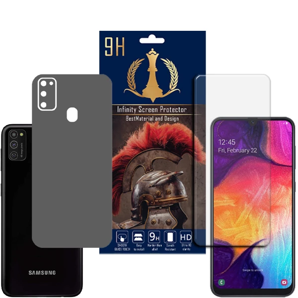 برچسب پوششی اینفینیتی مدل PRO MAX مناسب برای گوشی موبایل سامسونگ Galaxy M21 به همراه محافظ صفحه نمایش