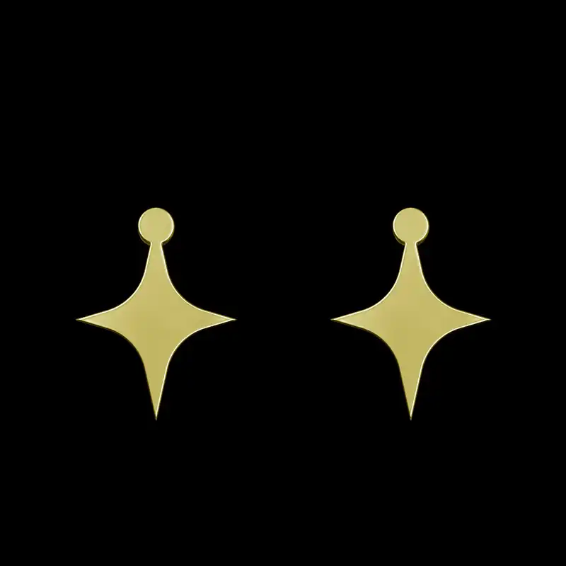 گوشواره طلا 18 عیار زنانه مدوپد مدل ستاره کد GA1-15553