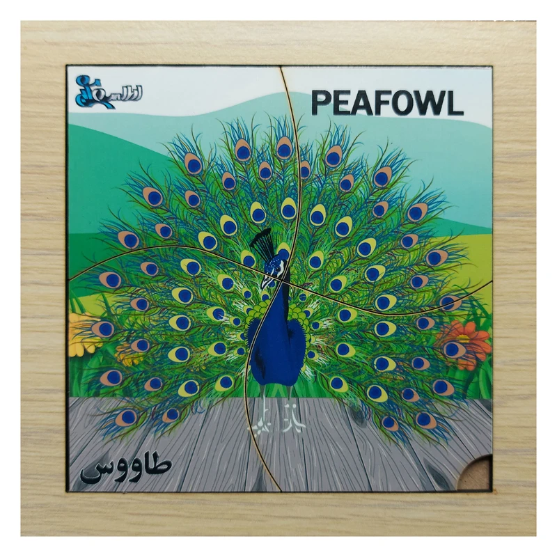 پازل 4 تکه مدل P4-093 طرح پرنده طاووس