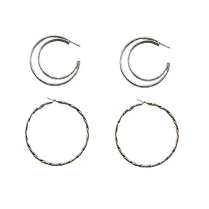 گوشواره زنانه لفتیز مدل SS 0136 مجموعه 2 عددی
