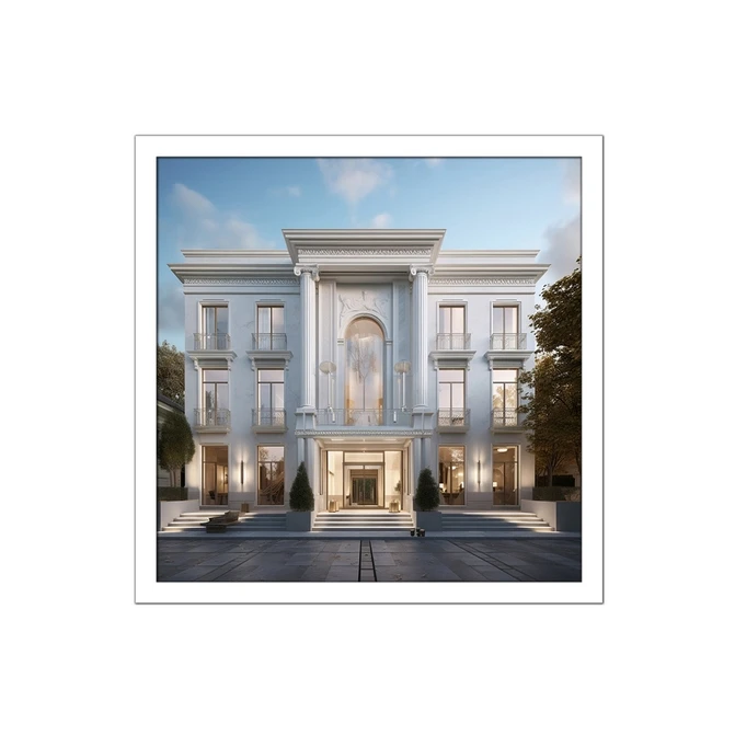 تابلو نوری بکلیت طرح نمای ساختمان مدل W-MID-16461