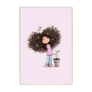 فرش ماشینی 1000 شانه زمینه صورتی حاشیه صورتی مدل اورکوم نانو چاپ بدون پرز طرح اتاق کودک کد kids.9001.01