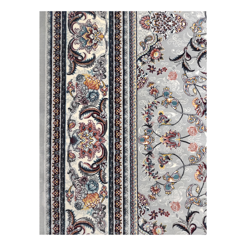 فرش ماشینی مشهد کد 722146 زمینه طوسی