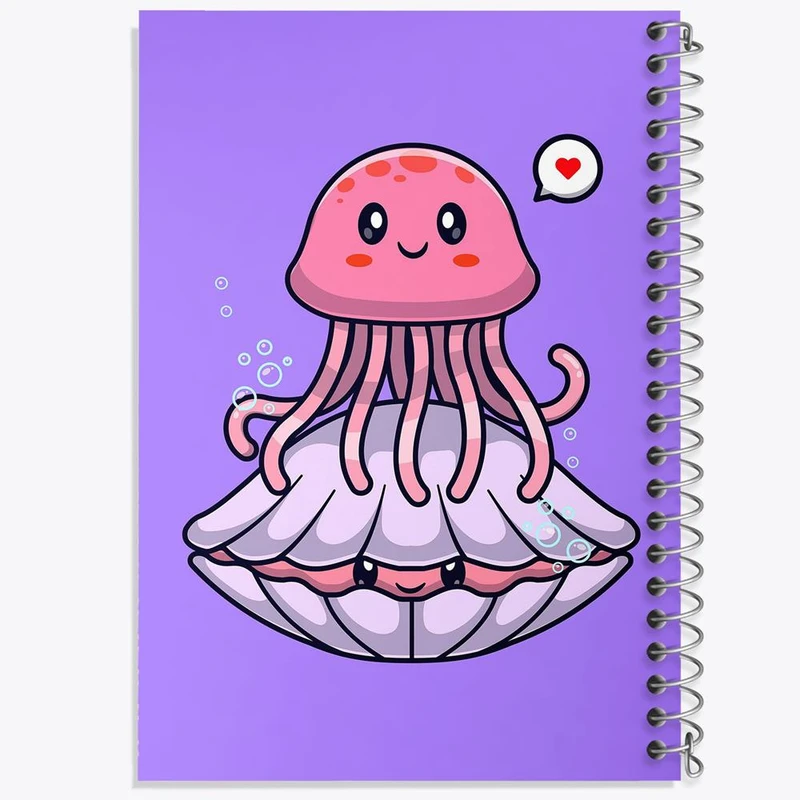 دفتر نقاشی 50 برگ خندالو مدل حیوانات بامزه عروس دریایی کد 29704