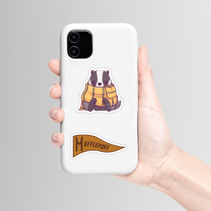 استیکر لپ تاپ و موبایل گوفی طرح هری پاتر مدل Hufflepuff 1 مجموعه 10 عددی