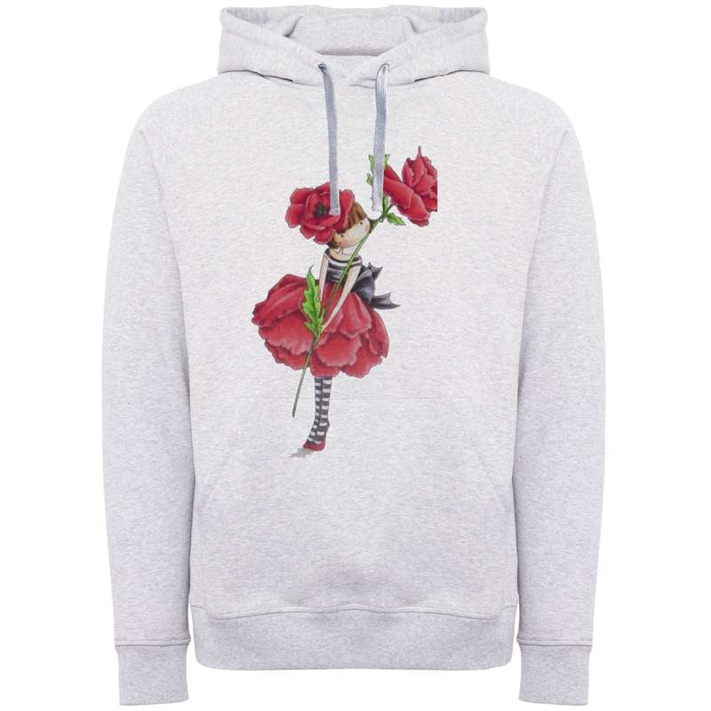 هودی زنانه مدل دختر و گل A185