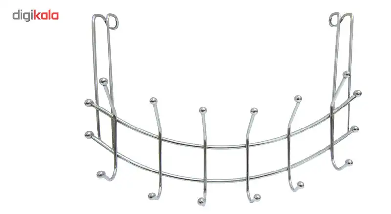 چوب لباسی فلزی پشت دری مبتکر مدل لبخند CLPD255 کوچک