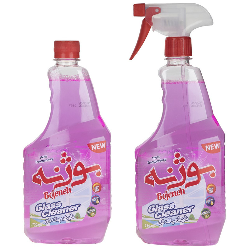پک شیشه پاک کن صورتی بوژنه بسته دو عددی