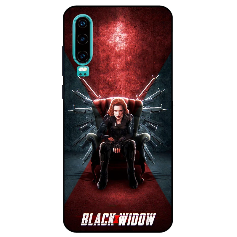 کاور مگافون طرح بیوه سیاه مدل 5423 مناسب برای گوشی موبایل هوآوی P30