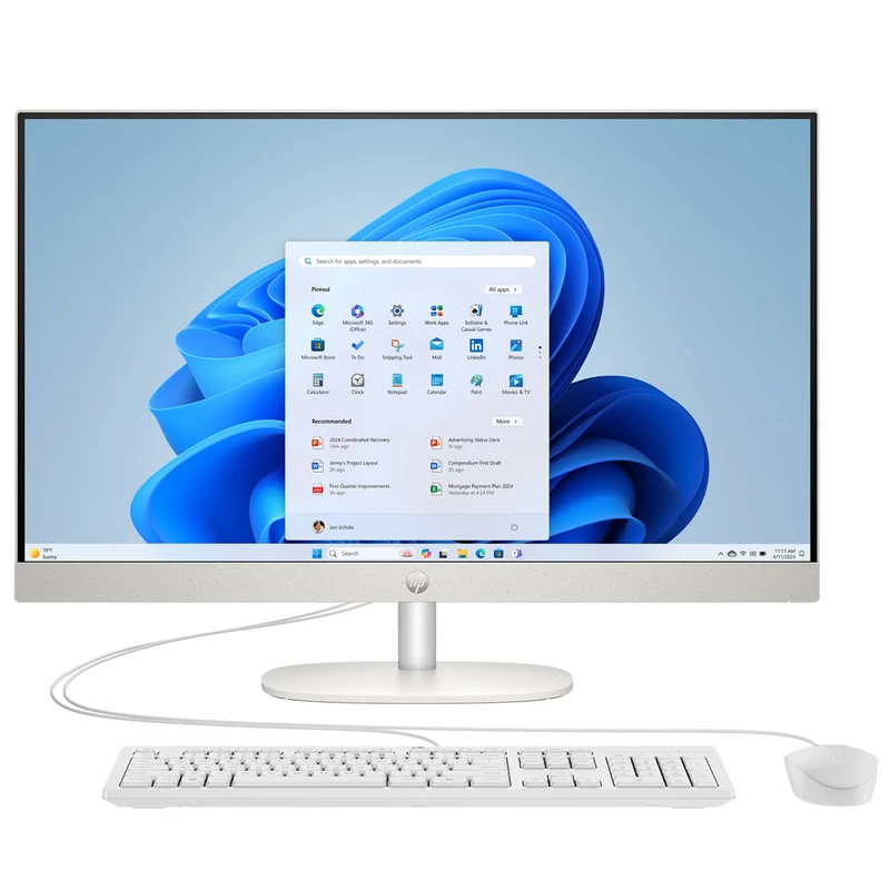کامپیوتر همه کاره 27 اینچ اچ پی مدل HP AIO 27 CR2037nh با پردازنده Core Ultra 7-255U، رم 16 گیگابایت از نوع DDR5 و حافظه داخلی 1 ترابایت SSD، گرافیک Intel UHD Graphics (integrated)، نمایشگر از نوع IPS