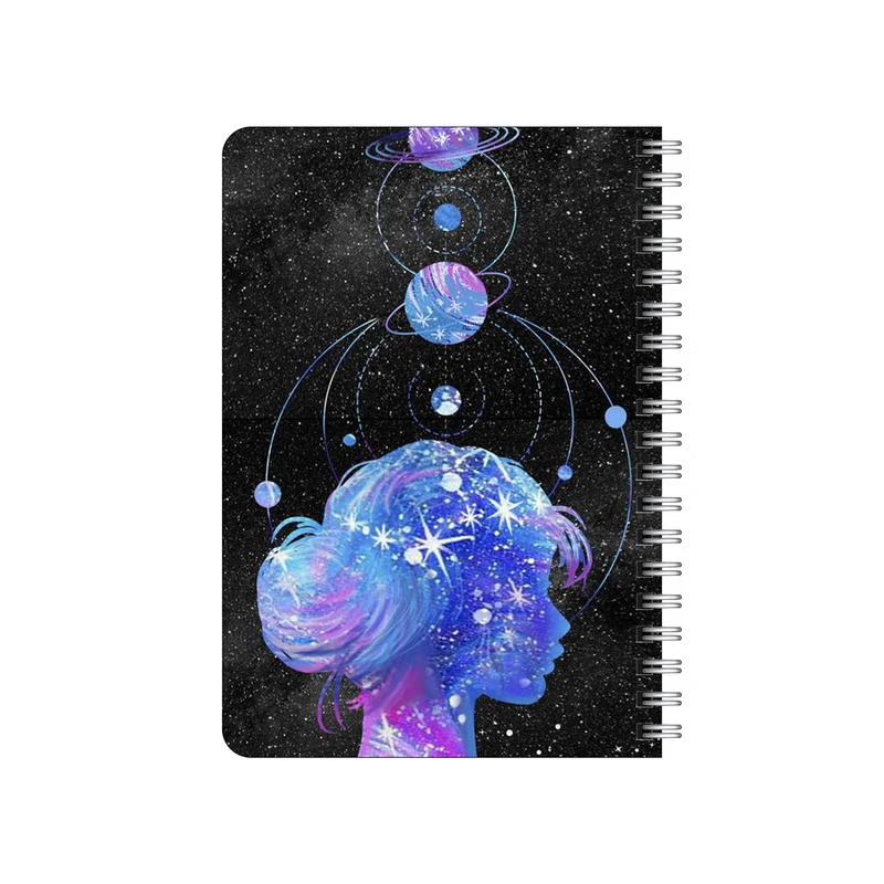 دفترچه یادداشت بامبیلیپ مدل چوبی طرح دختر و منظومه شمسی کد 0438816