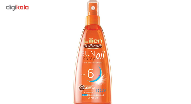 روغن برنز کننده لیلین سان اکتیو مدل Vitamin E با SPF6 حجم 150 میلی لیتر