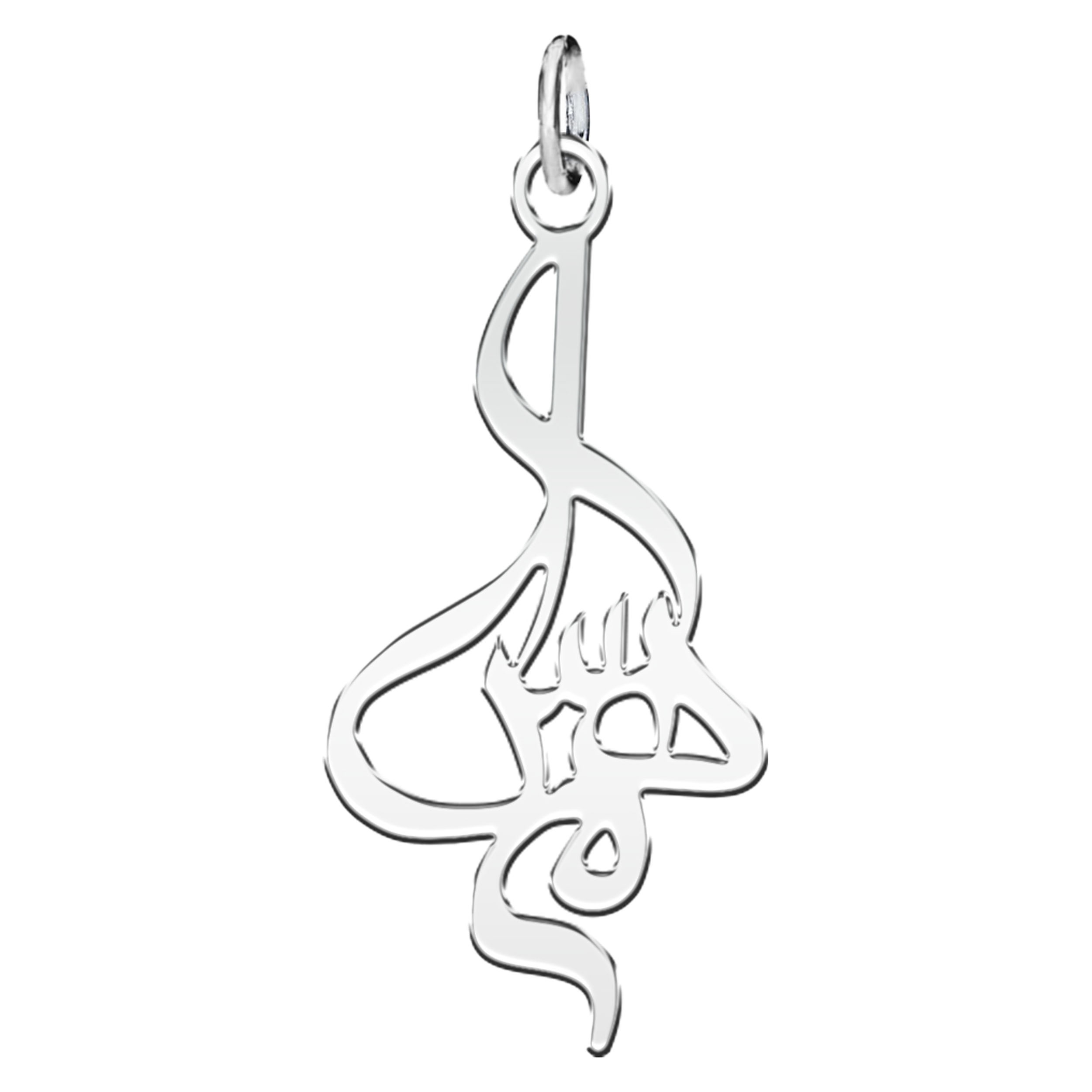 آویز گردنبند نقره زنانه ترمه ۱ طرح مهسا کد mas 00546