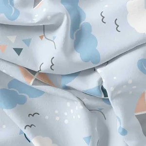  پارچه ملحفه پارچه باما مدل مخمل طرح ابر کد 5011410