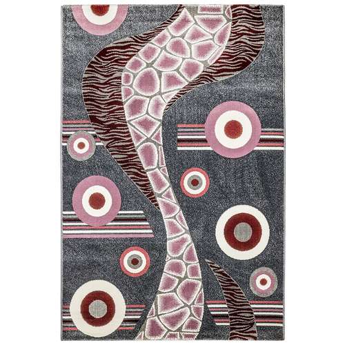 فرش ماشینی سهند طرح فانتزی کد SL18.US زمینه نقره ای