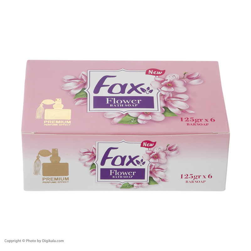 صابون حمام فکس مدل Flower Perfume وزن 125 گرم بسته 6 عددی
