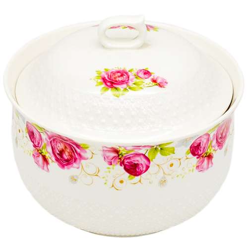 قابلمه سرامیکی طرح گل سرخ