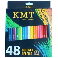 مداد رنگی 48 رنگ کی ام تی مدل TRIPLUS ARTIST طرح رنگین کمان