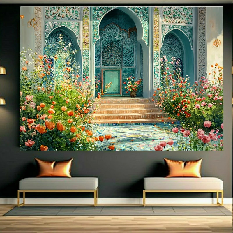 پوستر طرح مخمل ورودی کاشی کاری کد BK23792