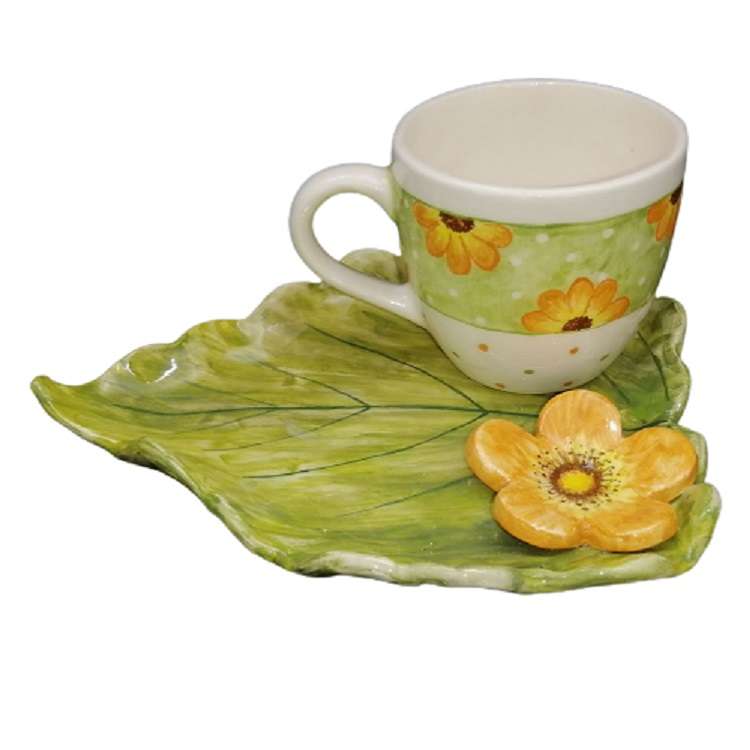 ست فنجان و نعلبکی هیوا مدل برگ کد 9338235