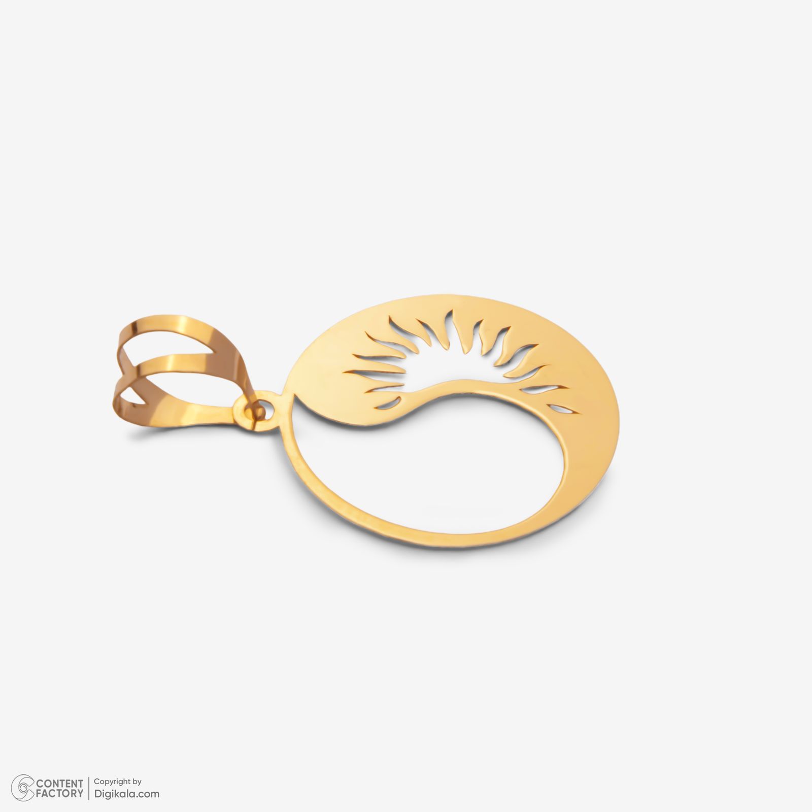آویز گردنبند طلا 18 عیار زنانه مایا ماهک طرح دایره کد MM2162 -  - 3