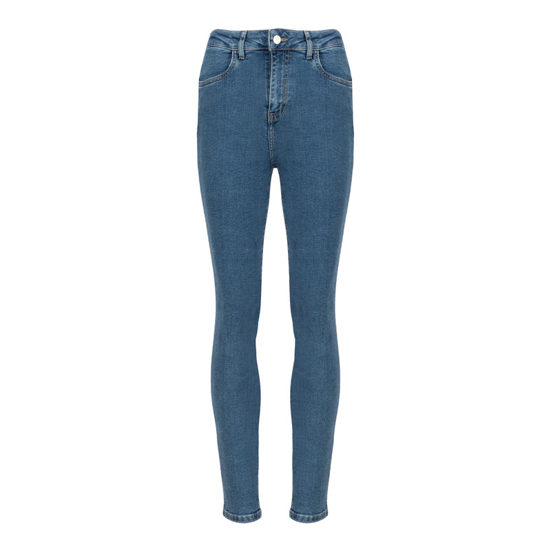 شلوار جین زنانه سرژه مدل 221152 اسکینی رنگ آبی