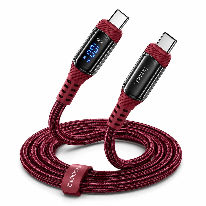 کابل USB-C توکی مدل LED-A55-100W با طول ۱متر