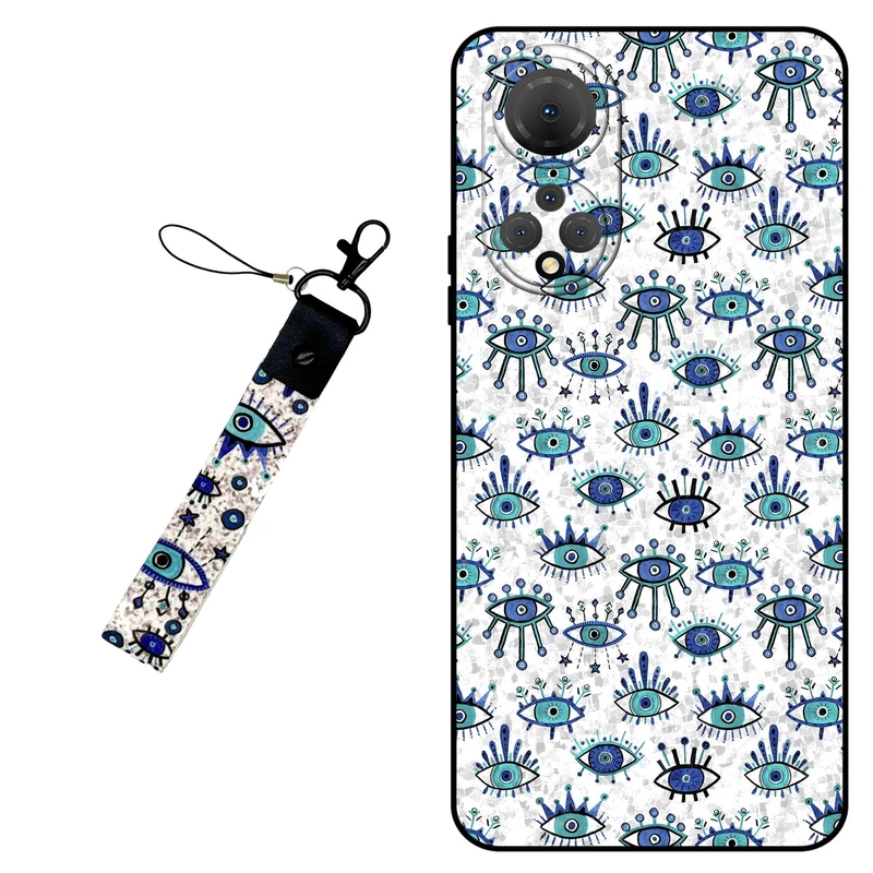 کاور مگافون طرح چشم نظر مدل 6464 مناسب برای گوشی موبایل آنر X7 به همراه بند آویز