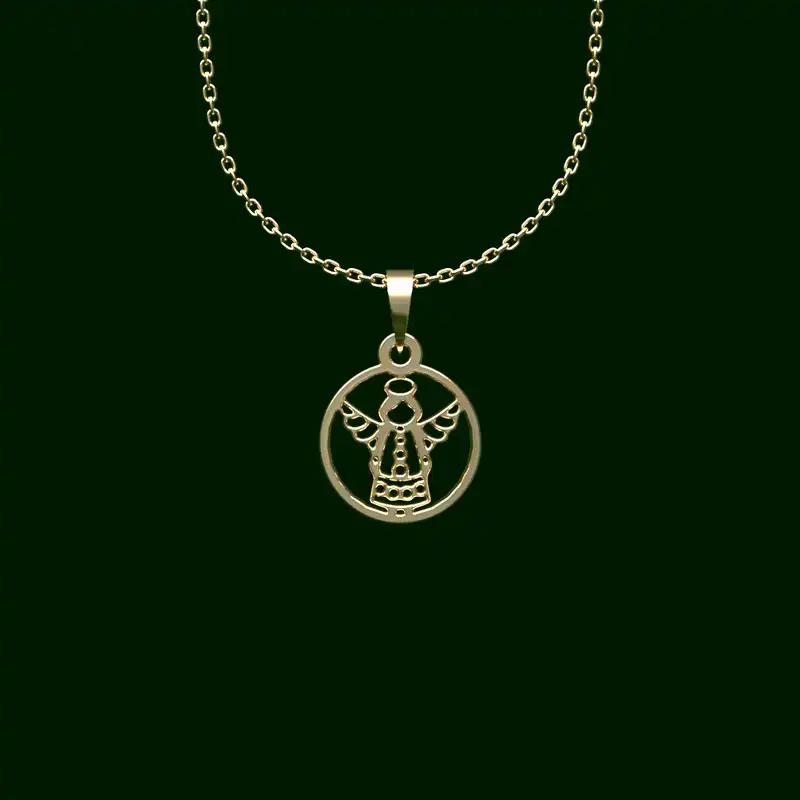 گردنبند طلا 18 عیار زنانه مدوپد مدل اسلیمی کد CA10593