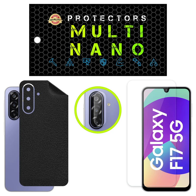 محافظ صفحه نمایش شفاف مولتی نانو مدل X-SFL مناسب برای گوشی موبایل سامسونگ Galaxy A17 به همراه برچسب پوششی پشت گوشی و محافظ لنز دوربین