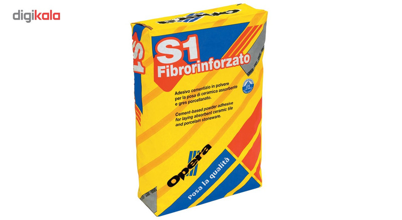 چسب پرسلان پودری اپرا مدل اس1 فیبرو تیکسوتروپیک حجم 25 کیلوگرم