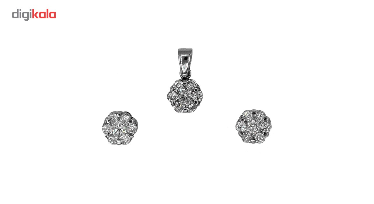 نیم ست طلا 18 عیار جواهری سون مدل 1623