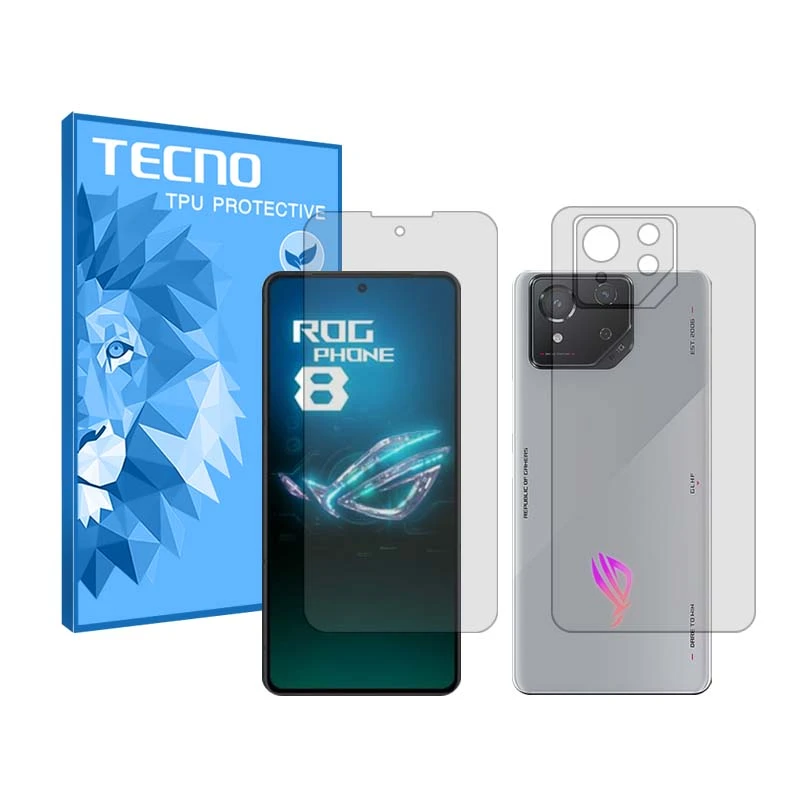محافظ صفحه نمایش شفاف تکنو مدل Resistant مناسب برای گوشی موبایل ایسوس ROG Phone 8 به همراه محافظ