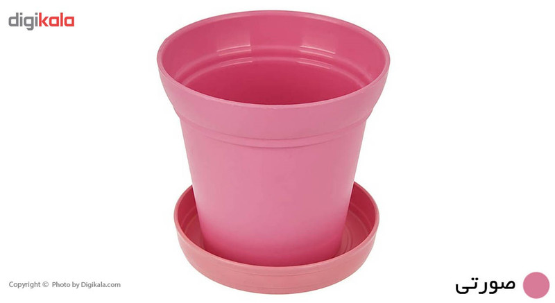 گلدان گلباران سبز مدل 12-11 ارتفاع 11.5 سانتی متر