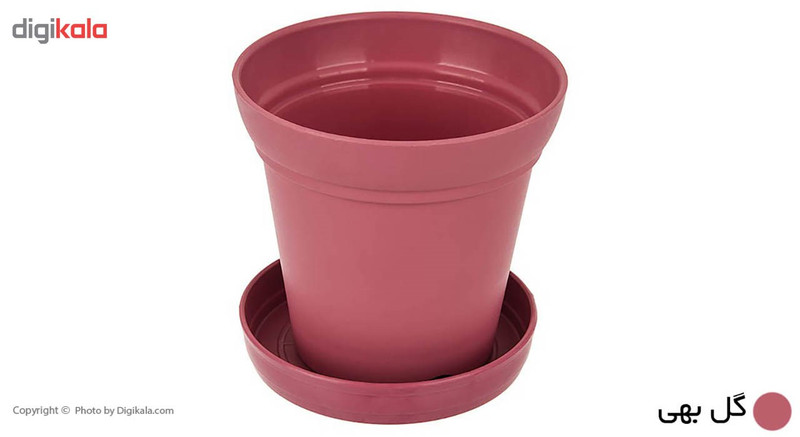 گلدان گلباران سبز مدل 12-11 ارتفاع 11.5 سانتی متر