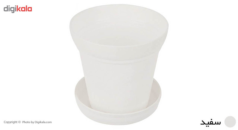 گلدان گلباران سبز مدل 12-11 ارتفاع 11.5 سانتی متر