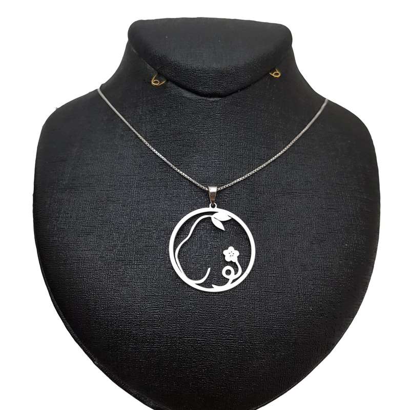 گردنبند نقره ترمه مدل اسم نورا GHJ گردنبند نقره ترمه مدل اسم نورا GHJ