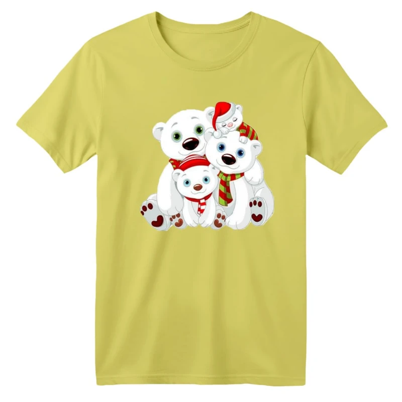 تی شرت آستین کوتاه بچگانه مدل خرس کریسمس کد 1