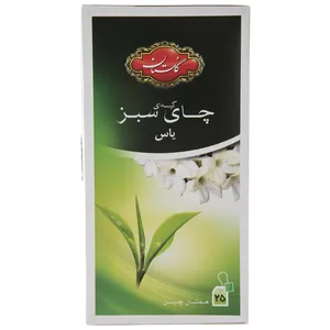 چای سبز کیسه ای گلستان با طعم یاس بسته 25 عددی