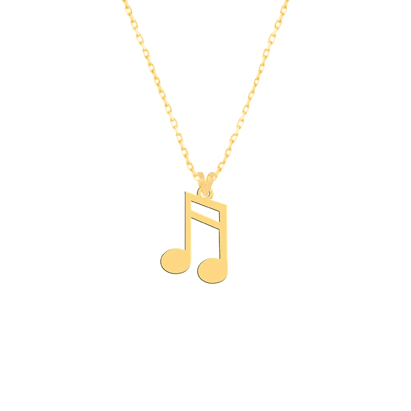 گردنبند طلا 18 عیار زنانه فرشته مدل نت موسیقی  WNLZ-000626
