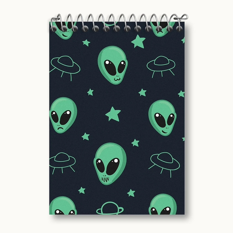 دفتر یادداشت 50 برگ خندالو مدل آدم فضایی کد N992