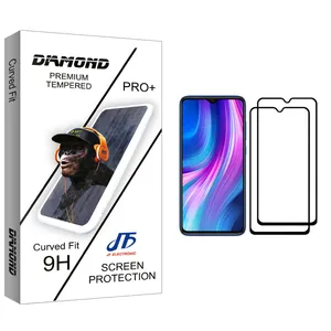 JF Diamond glass Screen Protector For Xiaomi Redmi Note 8 Pro Pack Of 2
