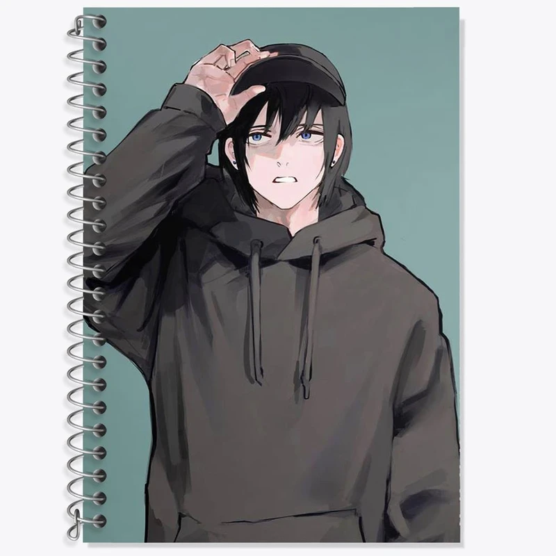 دفتر لغت 50 برگ خندالو مدل هایاکاوا انیمه مرد اره ای Chainsaw Man کد 17915