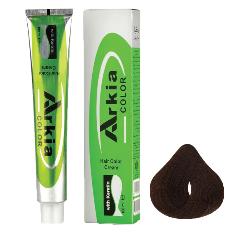 رنگ مو آرکیا شماره 5.00 حجم 100 میلی لیتر رنگ قهوه ای روشن قوی