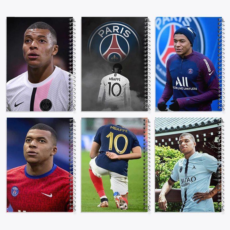 دفتر نقاشی 50 برگ خندالو طرح کیلیان امباپه کد 341 مجموعه 6 عددی