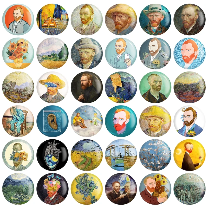 پیکسل خندالو طرح ونسان ونگوگ Van Gogh کد 74 مدل بزرگ مجموعه 36 عددی