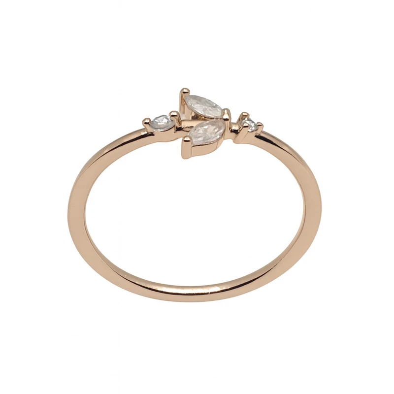 انگشتر زنانه مدل گل تک شاخه کد cm 4141