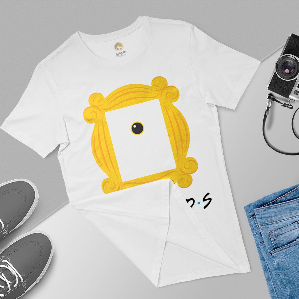 تی شرت آستین کوتاه زنانه هومرو مدل TW227 طرح فرندز  -  - 5