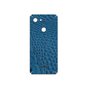 MAHOOT Blue-Crocodile-Leather Cover Sticker for Google Pixel 3